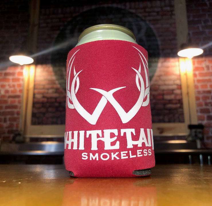 straight red Whitetail Smokeless Beer/Soda Koozie Can Cooler